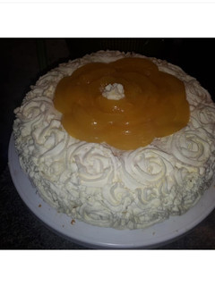 Una foto de Torta de duraznos