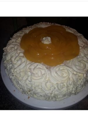 Una foto de Torta de duraznos