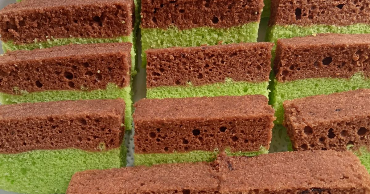 Brownies Coklat Lapis Pandan