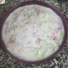 A picture of Yogurt Salad (AKA Raita).