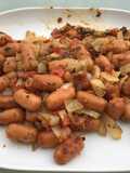 Saucisses cocktail aux tomates, oignon, parmesan et basilic