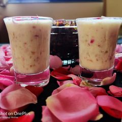 A picture of Homemade gulkand shots.