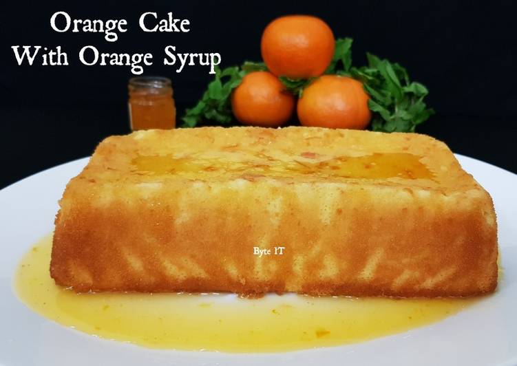 Orange cake with orange syrup