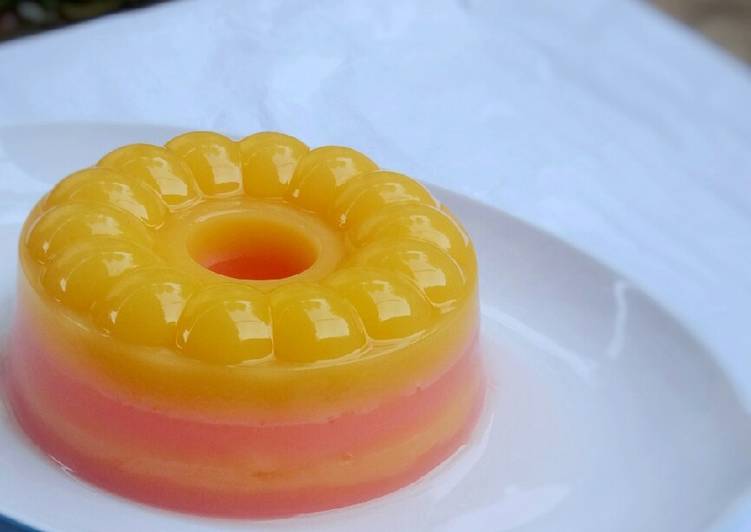 Puding lapis pop ice nutrisari