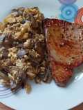 Revuelto de setas y atún plancha! 😋