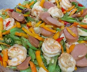 Resep mudah Tumis Buncis Udang Sosis Paling Enak