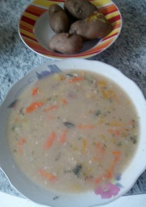 Una foto de Sopa de crema de alverja