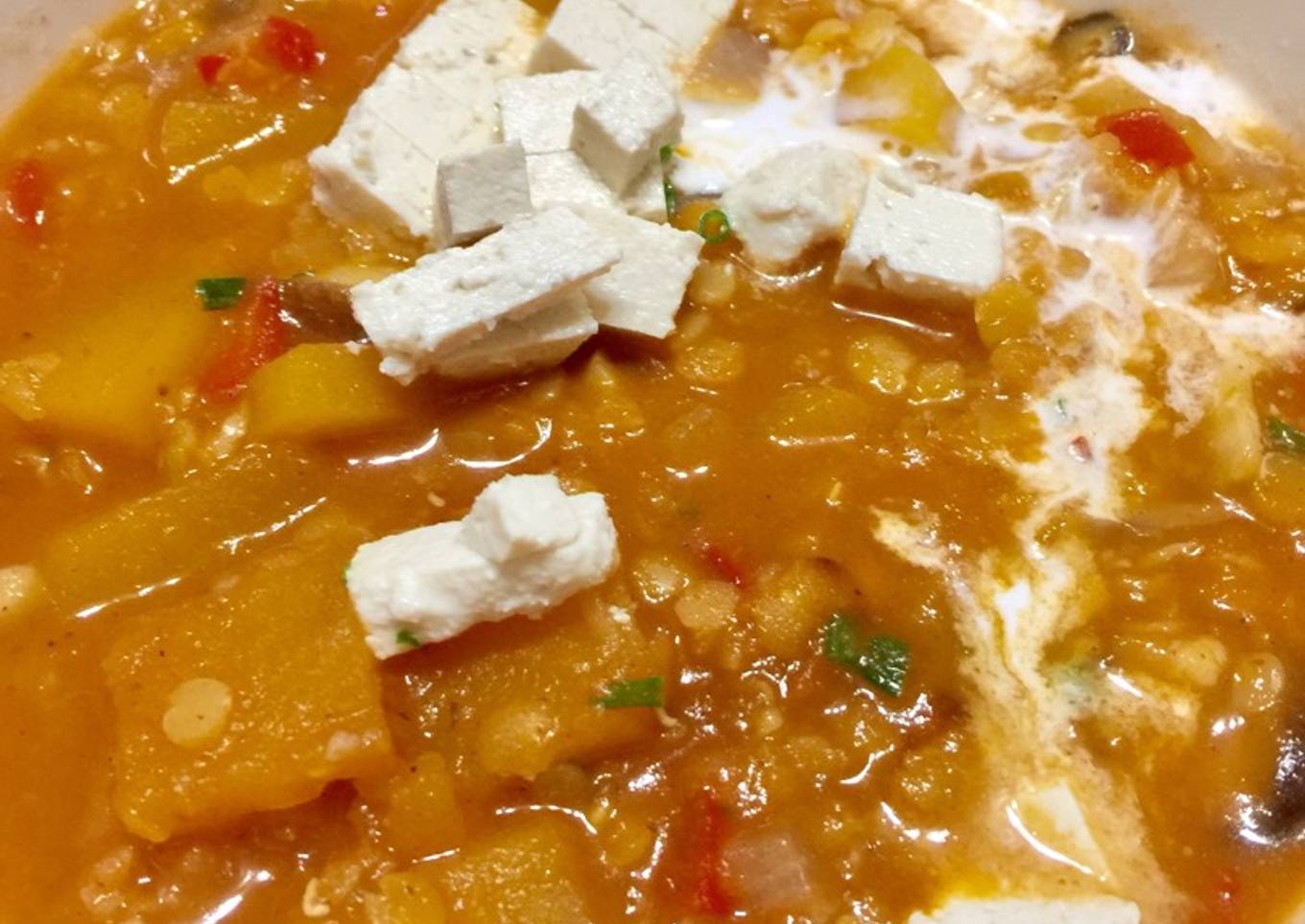 Dhal de lenteja roja vegano