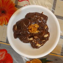 Chocolate dessert loaded with dry fruits A picture of Chocolate dessert loaded with dry fruits.