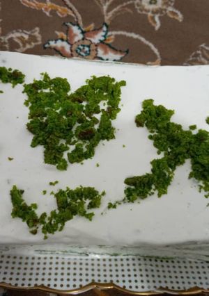 عکسی از دستور کیک اسفناج برای عید😀😀😀