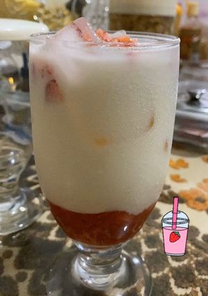 Foto resep Korean strawberry milk latte