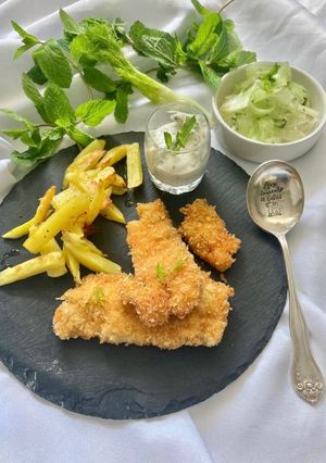 Une photo de Fish & chips et salade de fenouil