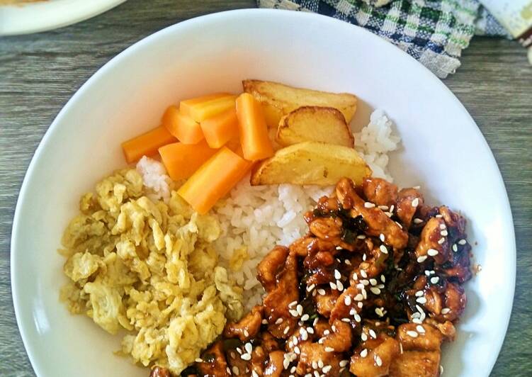 Resep Rice Bowl Chicken Teriyaki, Lezat Sekali