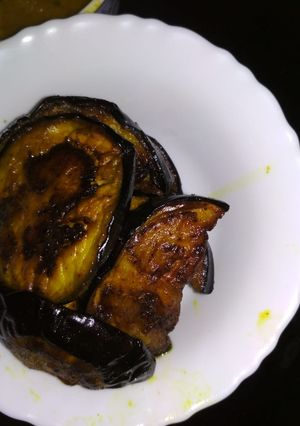 A picture of Simple brinjal fry.