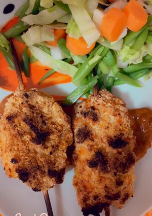 صورة لوصفة أقاشي (دجاج بطحينة اللوز خرافة)