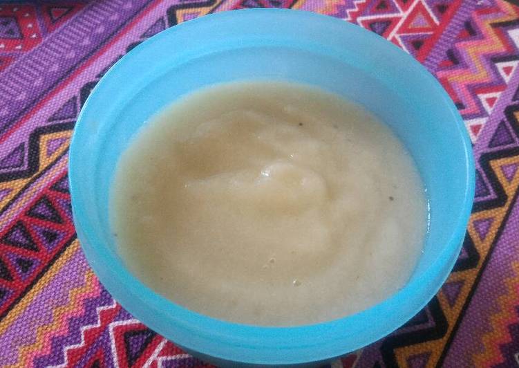 Cemilan MPASI 7 bulan Puree pear pisang