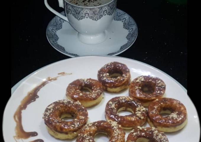 Langkah Mudah untuk Menyiapkan Baked doughnuts with nutella glazed, Lezat Sekali
