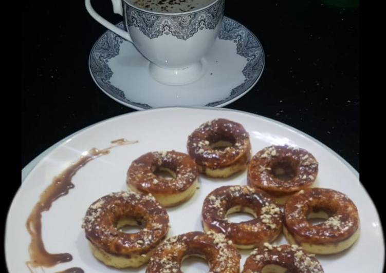 Recipe of Homemade Baked doughnuts with nutella glazed