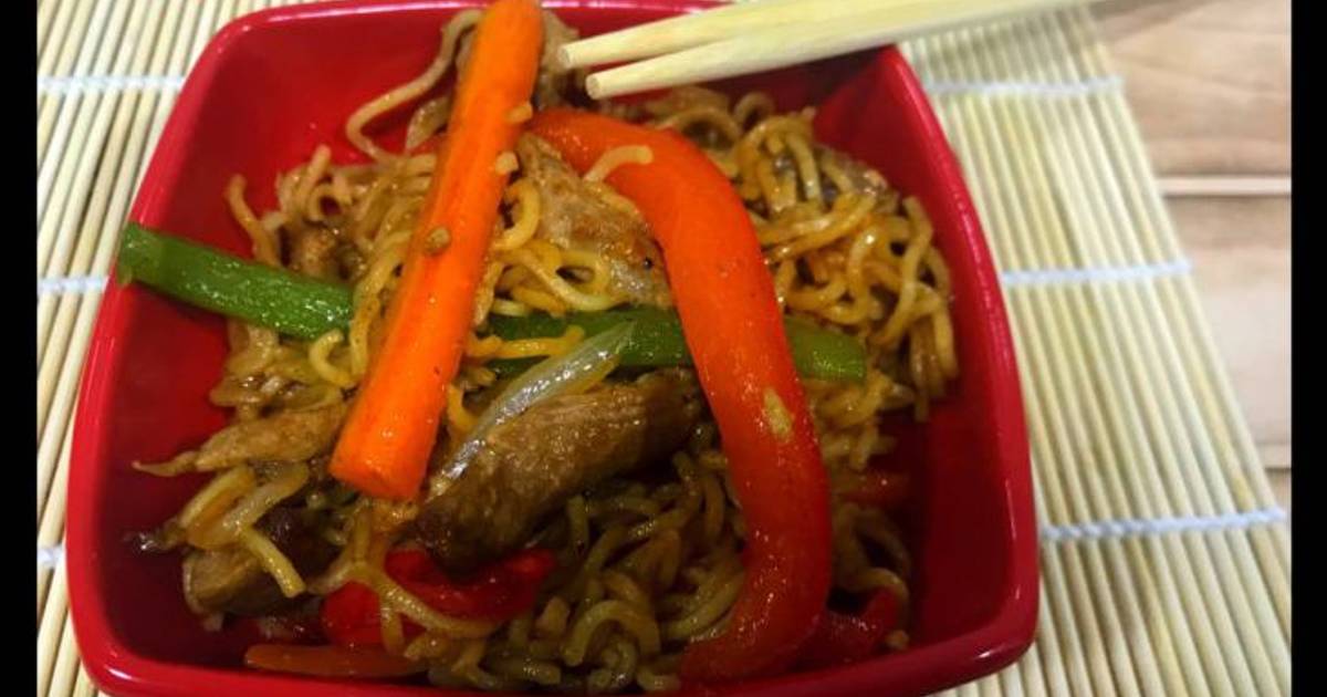 Pasta con bistec en tiras 10 recetas caseras Cookpad