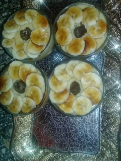 صورة لوصفة تحلية الفلان كراميل والموز 😋