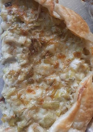 Una foto de Tarta de puerro y queso