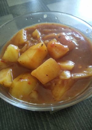 صورة لوصفة بطاطا بالحمر