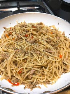 Foto resep Spaghetti Tuna aglio olio simple & super yummy 👌