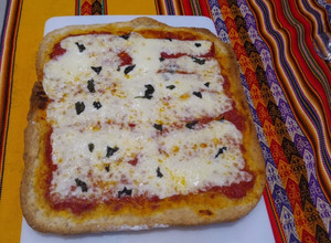 Una foto de Pizza con harina integral y 0000