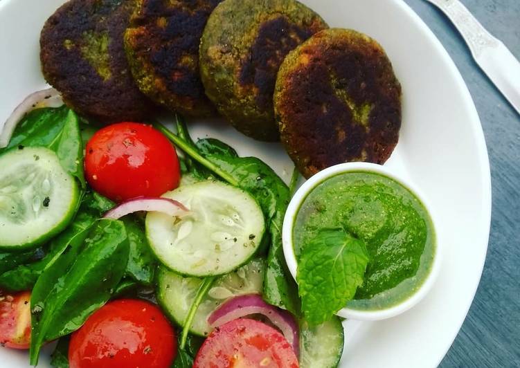 Simple Way to Prepare Ultimate HARA BHARA KEBABS (KABABS)& FRESH SALAD