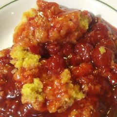 Easy crockpot cherry cobbler A picture of Easy crockpot cherry cobbler.