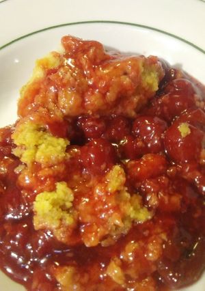 A picture of Easy crockpot cherry cobbler.