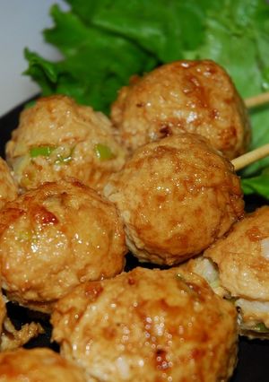 A picture of ◆Yakitori Tsukune Skewers◆: Made with Ground Chicken:.