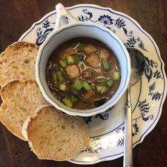 A picture of California Farm Fresh Duck Wild Rice Soup.