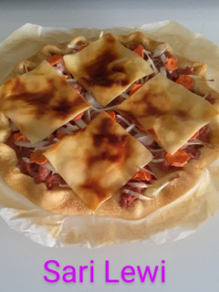 Una foto de Pizza de carne picada de pollo