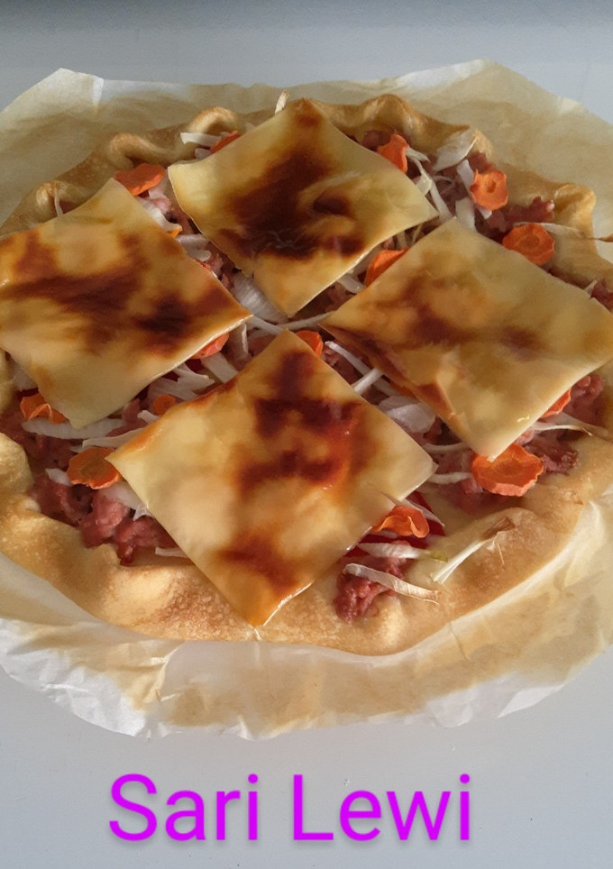 Una foto de Pizza de carne picada de pollo