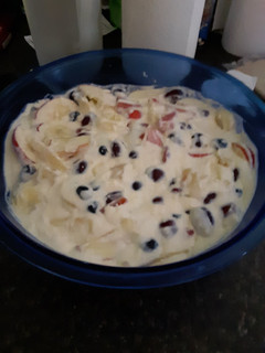 A picture of Creamy Cheesecake Fruit Salad GF.