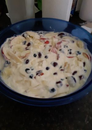 A picture of Creamy Cheesecake Fruit Salad GF.