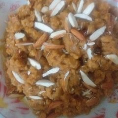 Besan ka halwa A picture of Besan ka halwa.