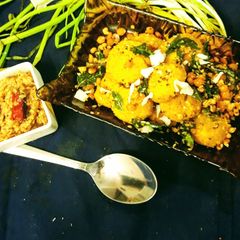 A picture of Maize flour dumplings.