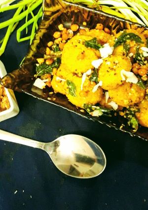 A picture of Maize flour dumplings.
