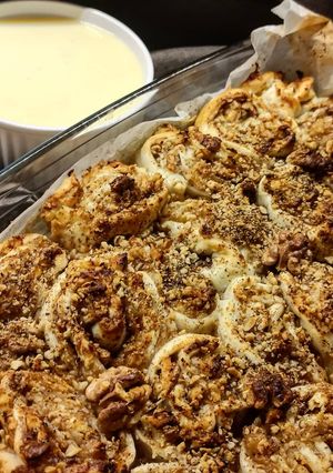 Almás-diós csiga leveles tésztából 🍎 recept fotója