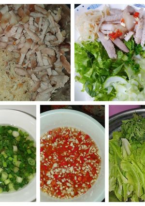 Hình của món Cơm bì.