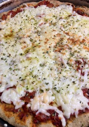 Una foto de Pizza saludable sin gluten y sin lácteos