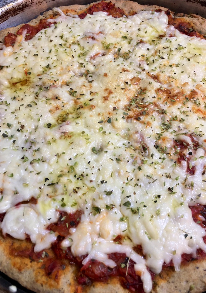 Una foto de Pizza saludable sin gluten y sin lácteos