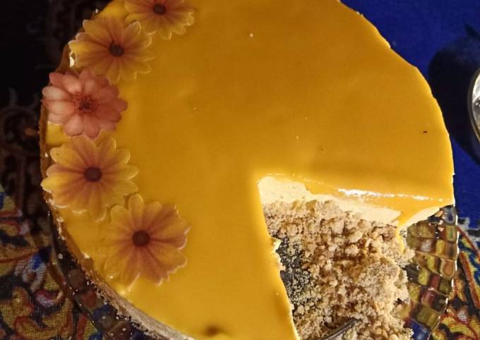 Recipe of Perfect Mango Mousse Whithout Bake Cake