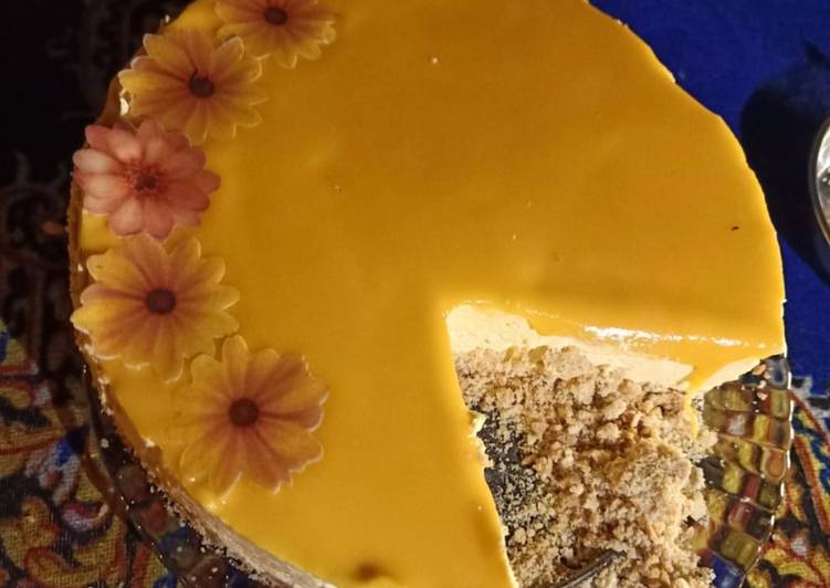 Mango Mousse Whithout Bake Cake