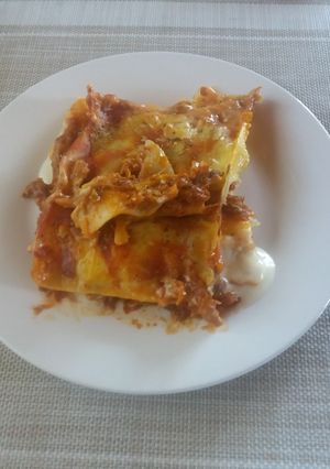 Una foto de Lasaña sabrosísima