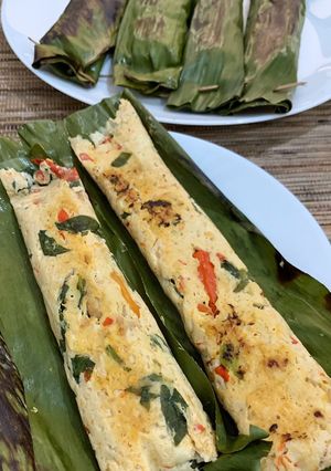 Foto resep Pepes tahu + udang + jamur + petai