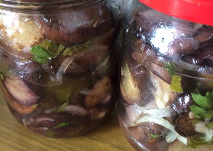 Баклажаны с чесноком, как грибы, без стерилизации на зиму - пошаговый фоторецепт