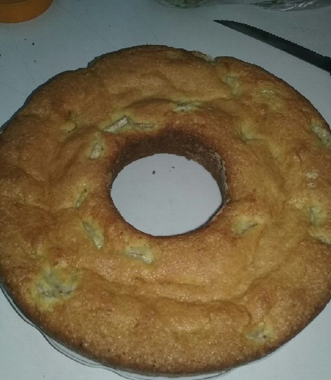 Una foto de Budín de crema de leche y banana🍌